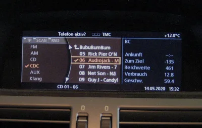 CP730 – zobrazení ve voze E65
